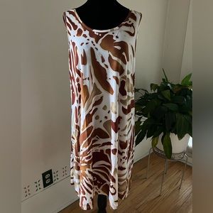 Wuhou Women’s Sleeveless Animal Print Dress - Size XL/XXL